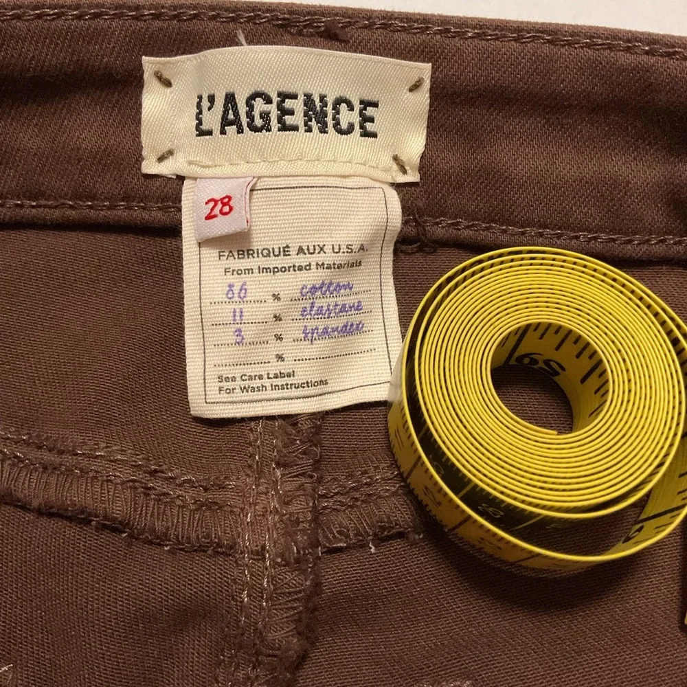 L’ Agence Margot Skinny Jeans Brown High Rise - Picture 10 of 12